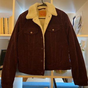 Women's Levi's Sherpa Lined Corduroy Trucker Jacket